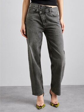 Agolde Jeans in Washed Charcoal Gray